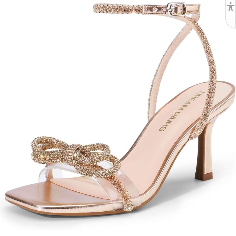 Elegant Gold Strappy Heels